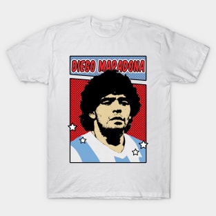 Diego Maradona Pop Art Comic Style T-Shirt